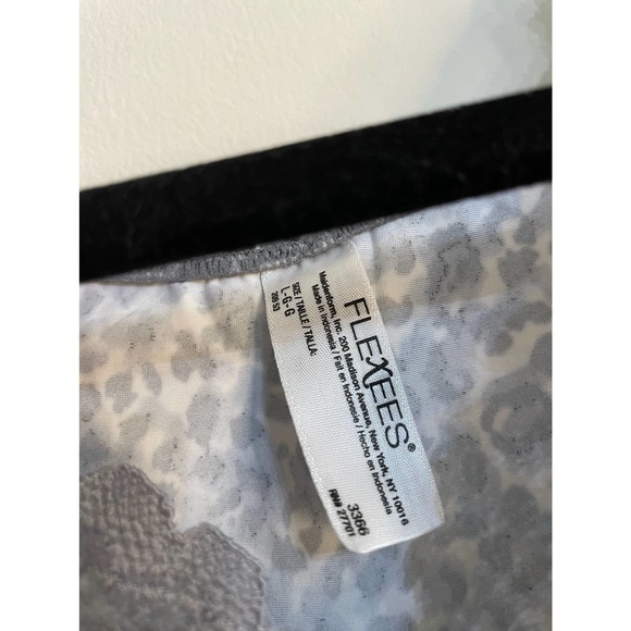 Flexees Womens Shapewear Grey Black White Animal Print and Lace Camisole SZ L - Picture 6 of 8
